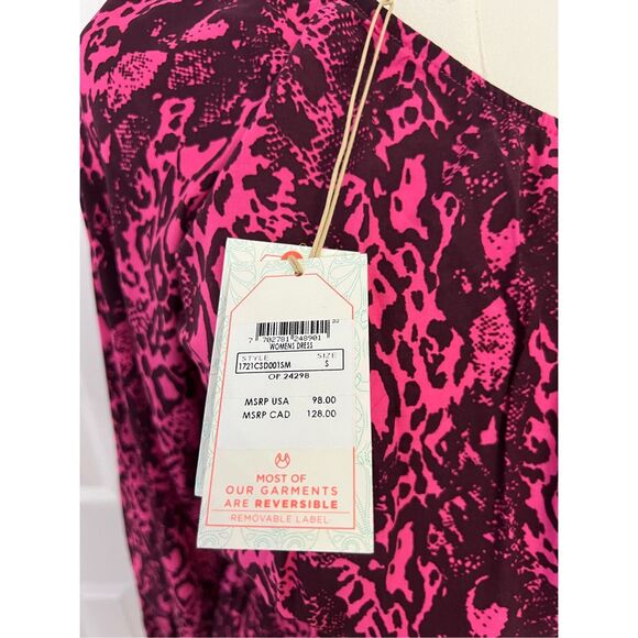 Maaji Womens Pink Slangenprint Loveliness Quartz Loveliness Mini Dress Small NWT - Picture 3 of 6